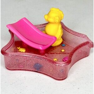 1996 Mattel Barbie Kelly Chelsea Star Shaped‎ Swimming Pool w/ Seahorse & Slide